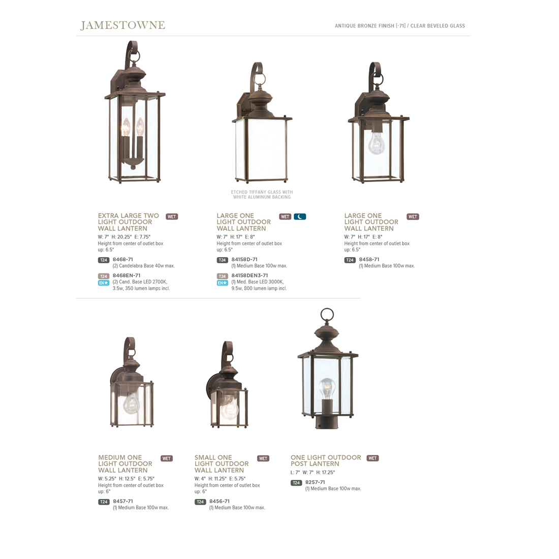 Sea Gull Lighting Jamestowne 2Light Antique Bronze Outdoor Wall